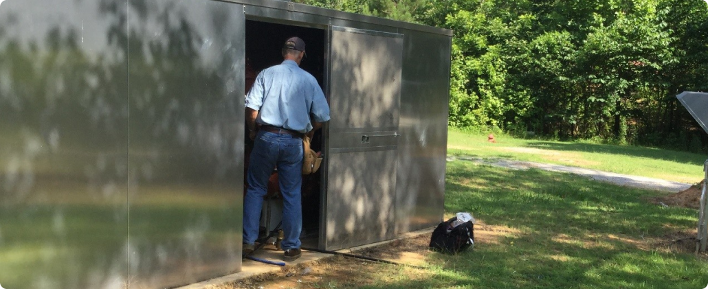 Entering an enclosure to do work