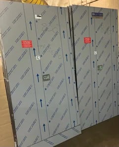 Aluminum enclosure with protective coating still attached years after installation