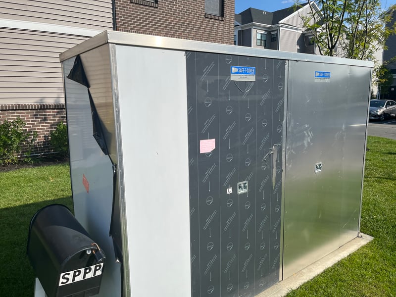 Safe-T-Cover enclosure with coating no the side
