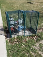 backflow-preventer-cage at a school