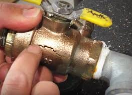 backflow preventer froze and broke