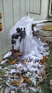 small frozen backflow preventer