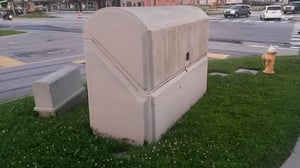An image of cracking insulation in the shell of an enclosure showing that the features clamshell enclosures offer are not suitable shelters for pumps. 