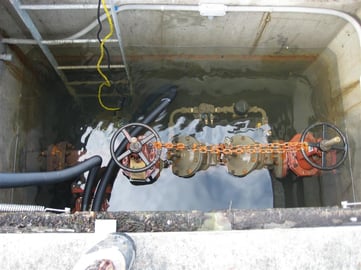 Flooded Backflow Preventer Vault