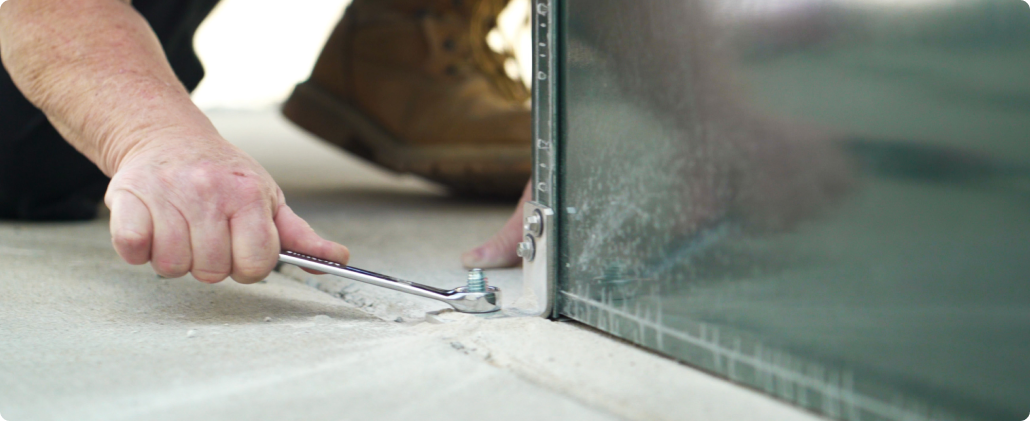 Mounting an enclosure on slab
