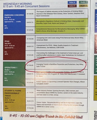 New Jersey water conference schedule