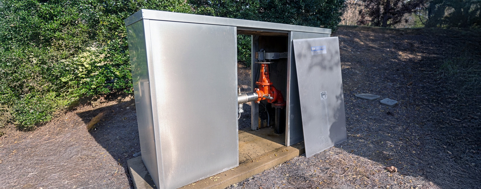 An above-ground RPZ backflow enclosure is the best solution to prevent flood damage.