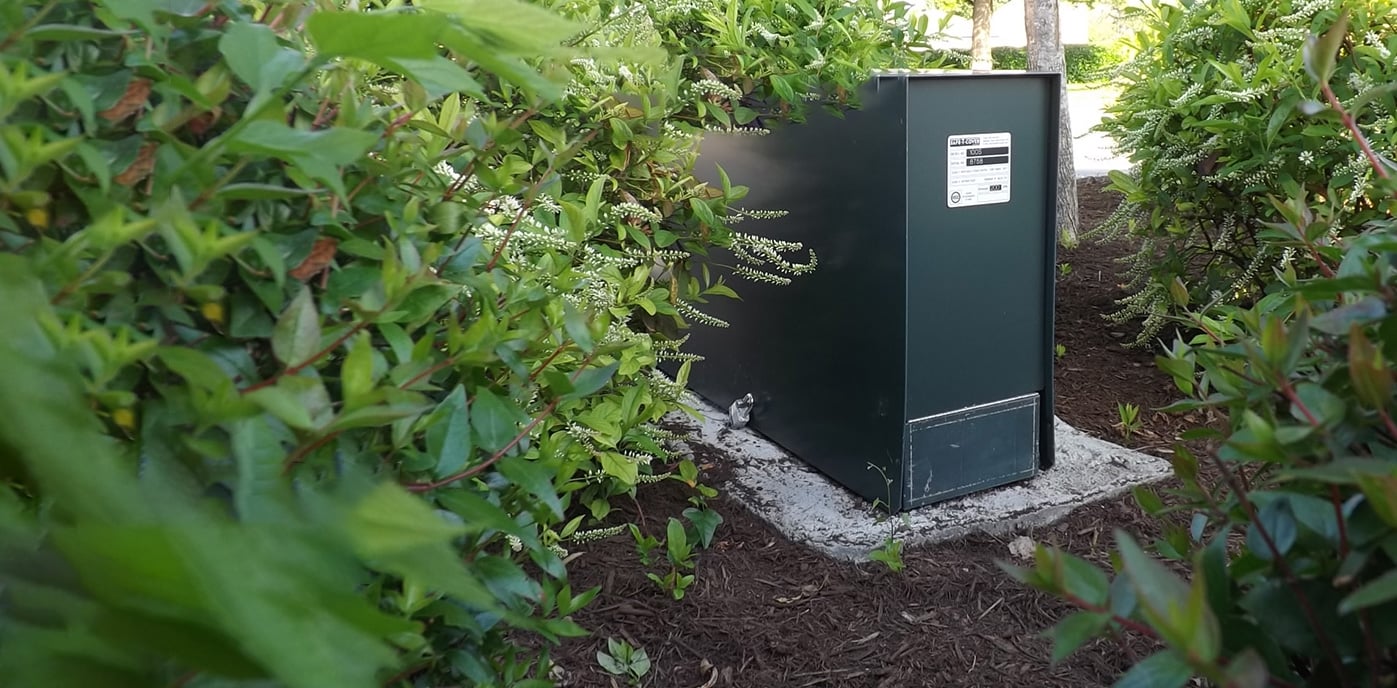 Aluminum enclosures are superior to fiberglass enclosures for outdoor, above-ground backflow preventers.