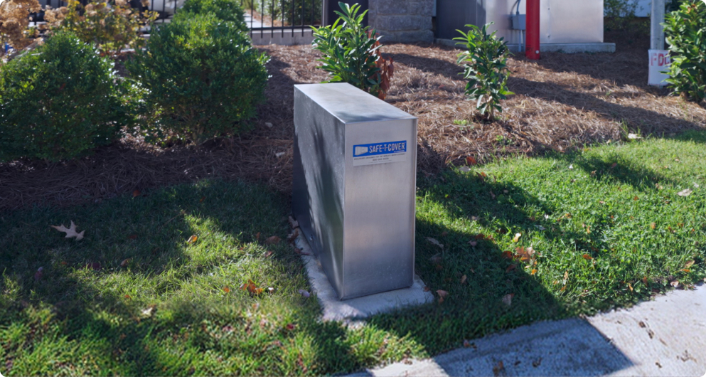 a small aluminum backflow enclosure 